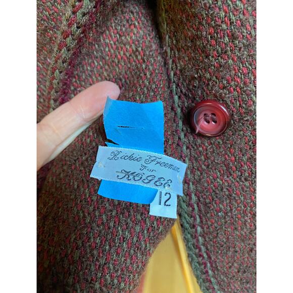 Vintage Jacket Burgundy Tweed - Picture 4 of 5